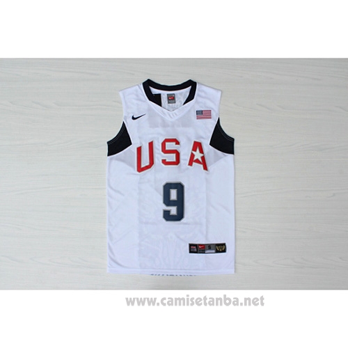 Camiseta USA 2008 Wade #9 Blanco
